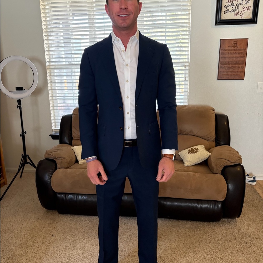 Suitsupply Blue Tailored Suit for Formal Occasions